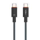 USB type C on USB type C cable, 60 cm, anthracite
