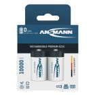 NiMH Rechargeable battery D / HR20 type 10000 (min. 9300 mAh) 2 pcs. blister packaging
