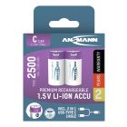 Li-Ion batteries C type 2500 (min. 2300 mAh) 2pcs. paper blister