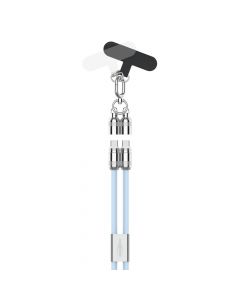 Lanyard cable USB-C to USB-C, 120 cm/blue