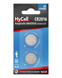 Lithium Coin cells CR2016 2pcs blister packaging
