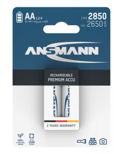  NiMH Rechargeable battery AA / HR6 type 2850 (min. 2650 mAh) 2 pcs. blister packaging