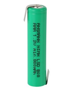 NiMH Rechargeable battery AAA / HR03 / 800 mAh maxE with solder tail