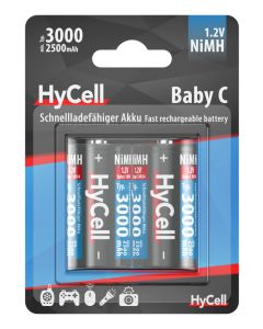 NiMH rechargeable battery C / HR14 type 3000 (min. 2500 mAh) 2pcs.